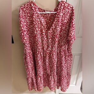 Red Floral Plus Size dress